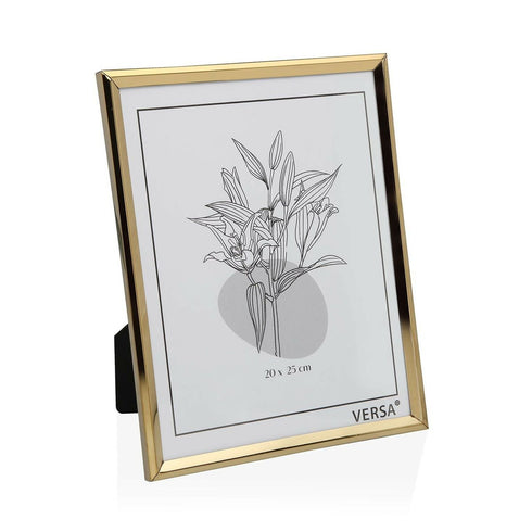 Portafotos Versa Dorado Metal Minimalista 1 x 25,5 x 20,5 cm