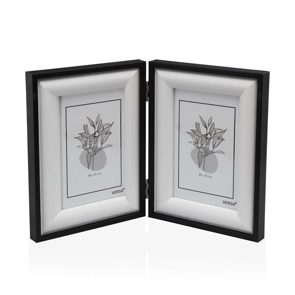 Portafotos Versa Negro Madera MDF 1,8 x 30,5 x 20 cm