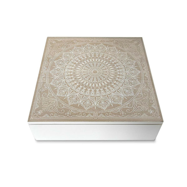 Caja Decorativa Versa Mandala Madera MDF 24 x 7 x 24 cm