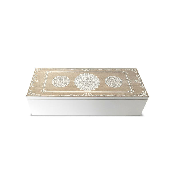 Caja Decorativa Versa Mandala Madera MDF 9 x 6 x 24 cm
