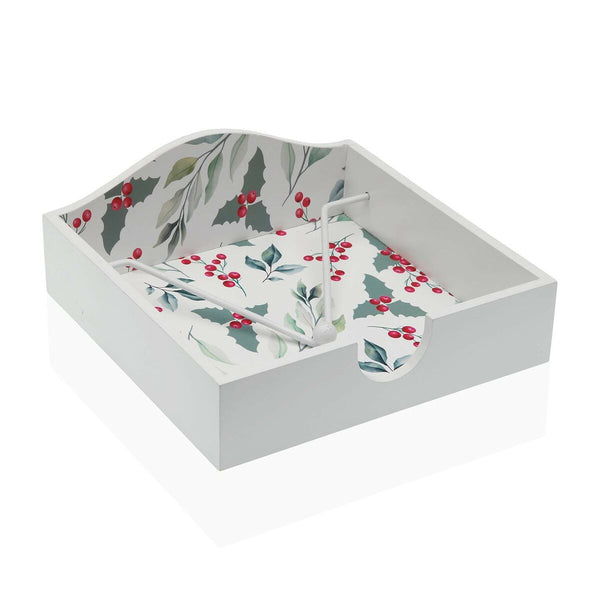 Servilletero Versa Acebo Madera MDF 18 x 7 x 18 cm