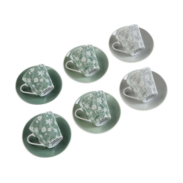 Juego de 6 Tazas de Café Versa Margareta Porcelana