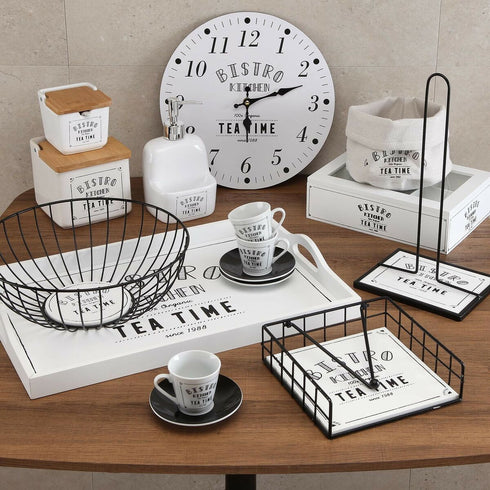 Caja para Infusiones Versa Bistro Madera 17 x 7 x 24 cm