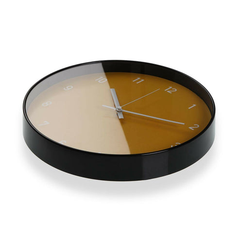 Reloj de Pared Versa Mostaza Cristal Plástico 4 x 30 x 30 cm