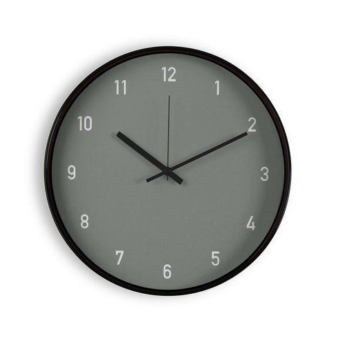 Reloj de Pared Versa Gris Cristal Plástico 4 x 30 x 30 cm