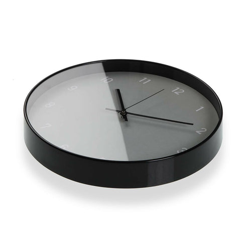 Reloj de Pared Versa Gris Cristal Plástico 4 x 30 x 30 cm