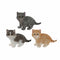 Figura Decorativa DKD Home Decor Gato Blanco Gris Naranja Gatito 20,5 x 10 x 15 cm (3 Piezas) (3 Unidades)