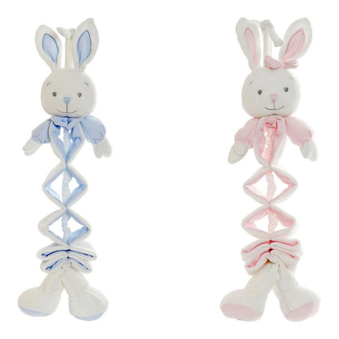 Peluche DKD Home Decor Rosa Azul cielo Musical Conejo 19 x 8 x 27 cm (2 Unidades) (2 pcs)