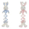 Peluche DKD Home Decor Rosa Azul cielo Musical Conejo 19 x 8 x 27 cm (2 Unidades) (2 pcs)