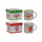 Taza Mug DKD Home Decor Rojo Verde Porcelana Fruta (360 ml) (2 pcs)