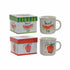 Taza Mug DKD Home Decor Rojo Verde Porcelana Fruta (360 ml) (2 pcs)