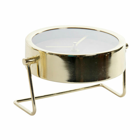 Reloj de Mesa DKD Home Decor Dorado Beige Rosa Metal Cristal Hierro Scandi 30 x 40 cm 18 x 6,5 x 16 cm (2 Unidades)