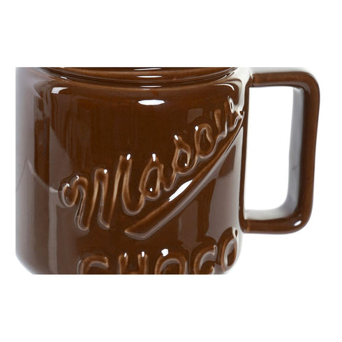 Fondue de Chocolate DKD Home Decor 8424001655052 Marrón Acero Inoxidable Porcelana Acero