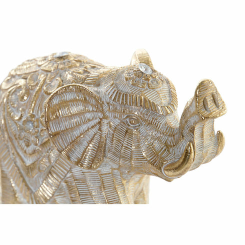 Figura Decorativa DKD Home Decor Dorado Elefante Colonial 17 x 7,5 x 15 cm