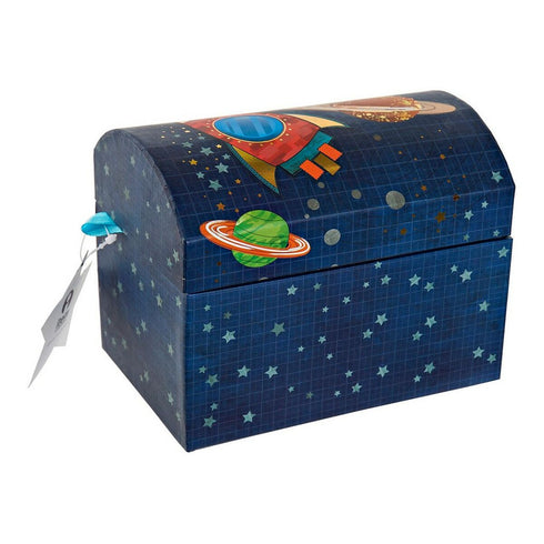 Caja-Joyero DKD Home Decor LP-172820 16,5 x 10,3 x 13,5 cm Espejo Azul Cartón