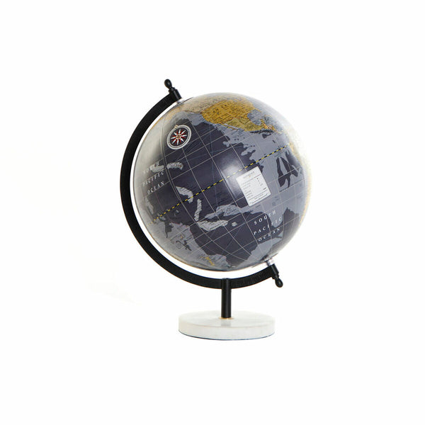 Globo Terraqueo DKD Home Decor 22 x 20 x 30 cm Metal Aluminio Mármol PVC