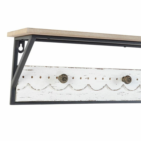Perchero DKD Home Decor Blanco Metal Madera MDF (2 pcs)