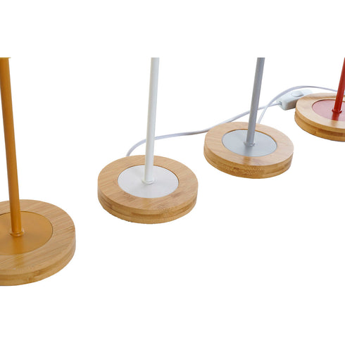 Lámpara de mesa DKD Home Decor Madera Metal Madera MDF 4 Piezas 25 W 220 V 15 x 15 x 36 cm
