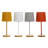 Lámpara de mesa DKD Home Decor Madera Metal Madera MDF 4 Piezas 25 W 220 V 15 x 15 x 36 cm
