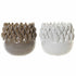 Jarrón DKD Home Decor Blanco Gris Plástico Gres Moderno 14 x 14 x 13 cm (2 Unidades)