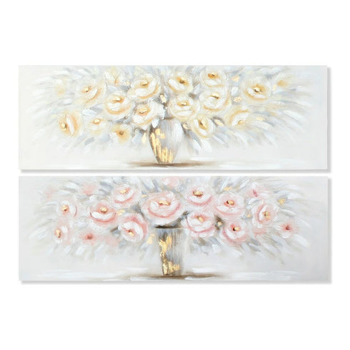 Cuadro DKD Home Decor Flower vase 150 x 3 x 50 cm Florero Tradicional (2 Unidades)