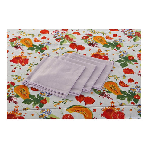 Mantel y servilletas DKD Home Decor LC-179877 Papaya 150 x 250 x 0,5 cm Multicolor (9 pcs)