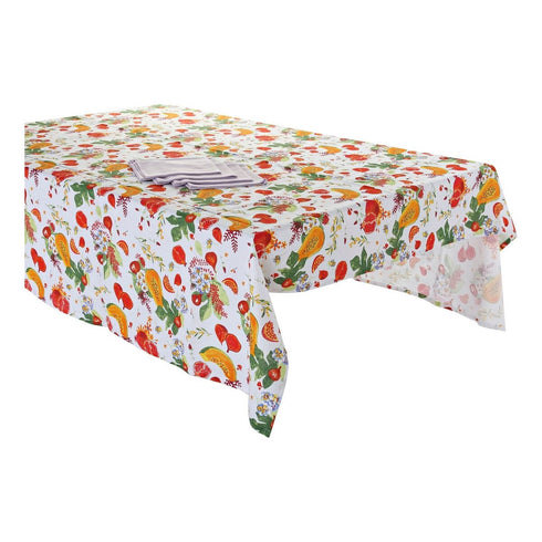 Mantel y servilletas DKD Home Decor LC-179877 Papaya 150 x 250 x 0,5 cm Multicolor (9 pcs)