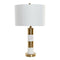 Lámpara de mesa DKD Home Decor LA-180680 Dorado Metal Blanco Mármol 220 V 38 x 38 x 69 cm 60 W