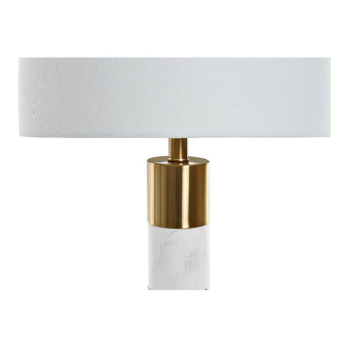 Lámpara de mesa DKD Home Decor LA-180680 Dorado Metal Blanco Mármol 220 V 38 x 38 x 69 cm 60 W