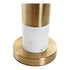 Lámpara de mesa DKD Home Decor LA-180680 Dorado Metal Blanco Mármol 220 V 38 x 38 x 69 cm 60 W
