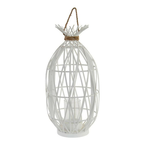 Portavelas DKD Home Decor 8424001807802 Madera Blanco 30 x 30 x 58 cm Mediterráneo
