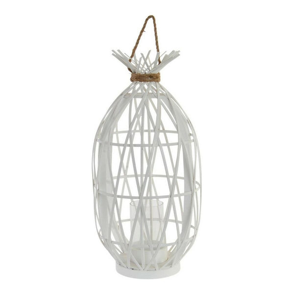 Portavelas DKD Home Decor 8424001807802 Madera Blanco 30 x 30 x 58 cm Mediterráneo