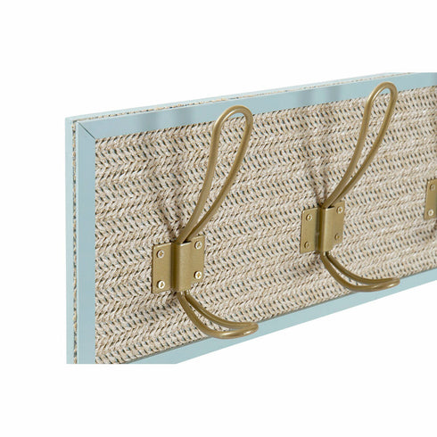 Perchero de Pared DKD Home Decor Madera Polipropileno Madera MDF Tropical 50 x 8 x 17 cm (2 Unidades)