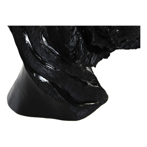 Figura Decorativa DKD Home Decor 27,5 x 23,5 x 33 cm Negro Dorado Resina Colonial Animal