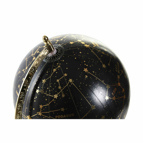 Globo Terraqueo DKD Home Decor 20 x 20 x 33 cm Negro Dorado Marrón Colonial