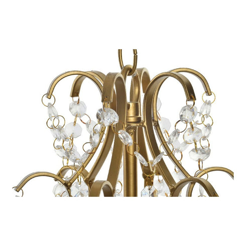 Lámpara de Techo DKD Home Decor Transparente Dorado Metal 25 W Shabby Chic 220 V 51 x 44 x 43 cm