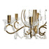 Lámpara de Techo DKD Home Decor Transparente Dorado Metal 25 W Shabby Chic 220 V 51 x 44 x 43 cm