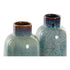 Jarrón DKD Home Decor Porcelana Azul Verde 12 x 12 x 35 cm (2 Unidades)