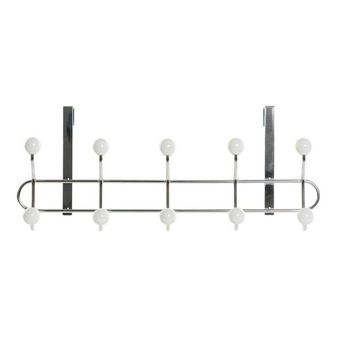 Perchero para Puertas DKD Home Decor 8424001835249 Blanco Plateado Metal Cerámica 44 x 12 x 20 cm