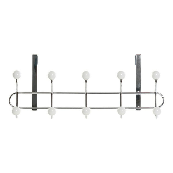 Perchero para Puertas DKD Home Decor 8424001835249 Blanco Plateado Metal Cerámica 44 x 12 x 20 cm