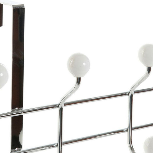 Perchero para Puertas DKD Home Decor 8424001835249 Blanco Plateado Metal Cerámica 44 x 12 x 20 cm