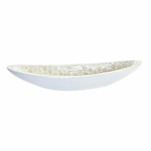 Centro de Mesa DKD Home Decor 50 x 16 x 8 cm Mosaico Natural Beige Blanco Boho