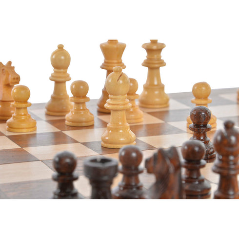 Ajedrez DKD Home Decor 25,5 x 25,5 x 2 cm Beige Marrón