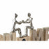 Figura Decorativa DKD Home Decor You & Me Plateado Aluminio (54 x 7,5 x 24 cm)