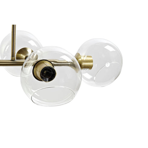 Lámpara de Techo DKD Home Decor 96 x 50 x 32 cm Cristal Dorado Metal Transparente 50 W