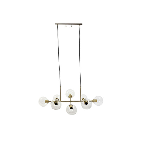 Lámpara de Techo DKD Home Decor 96 x 50 x 32 cm Cristal Dorado Metal Transparente 50 W