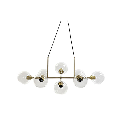 Lámpara de Techo DKD Home Decor 96 x 50 x 32 cm Cristal Dorado Metal Transparente 50 W
