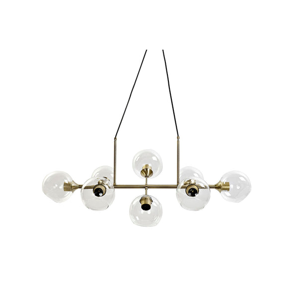 Lámpara de Techo DKD Home Decor 96 x 50 x 32 cm Cristal Dorado Metal Transparente 50 W