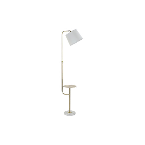 Lámpara de Pie DKD Home Decor 38 x 30 x 180 cm Dorado Metal Blanco Mármol 220 V 50 W