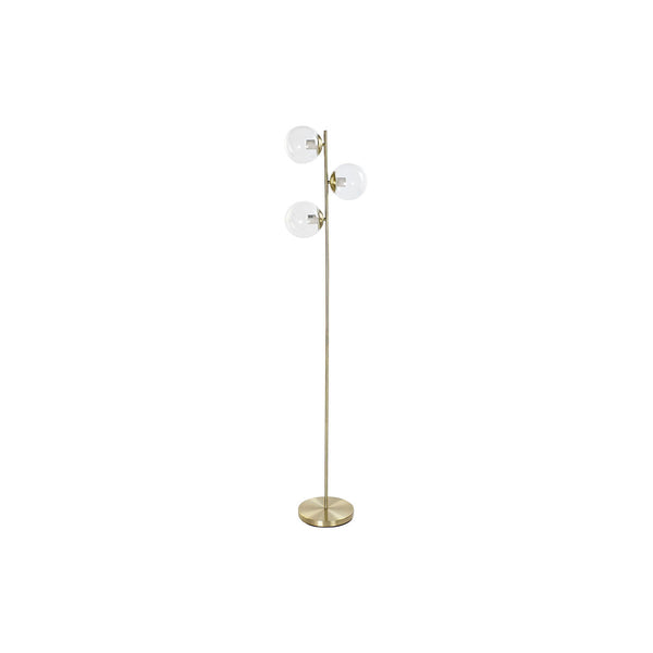 Lámpara de Pie DKD Home Decor 35 x 25 x 167 cm Cristal Dorado Metal Transparente 220 V 50 W